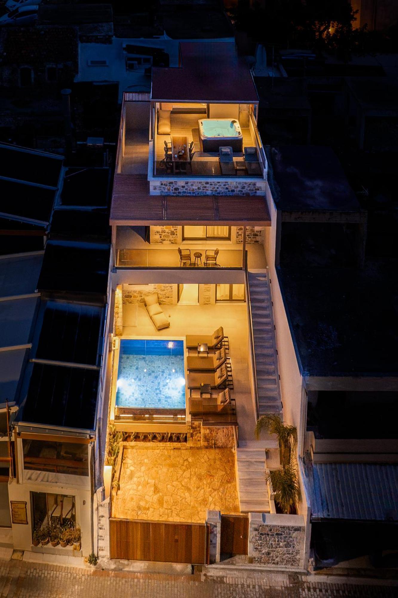Villa Nicole - Private Pool & Rooftop Jacuzzi Херсонісос Екстер'єр фото